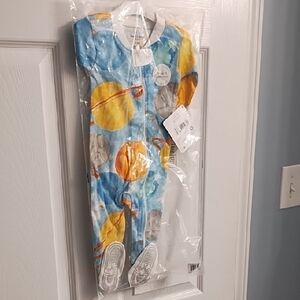 Kids Planet Print One Piece - Blue and Orange